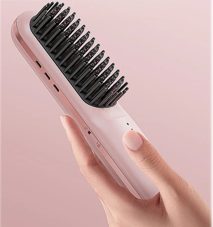 Portable hair straightening comb