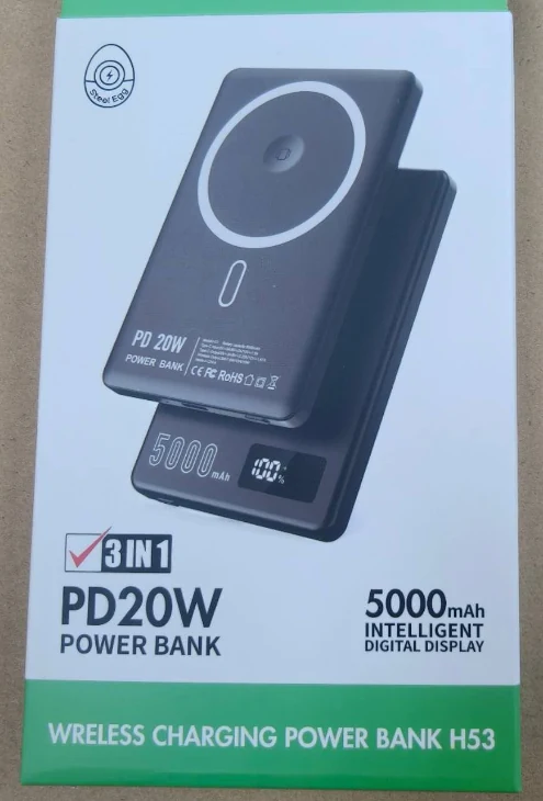 Three-in-one wireless power bank 5000mAh